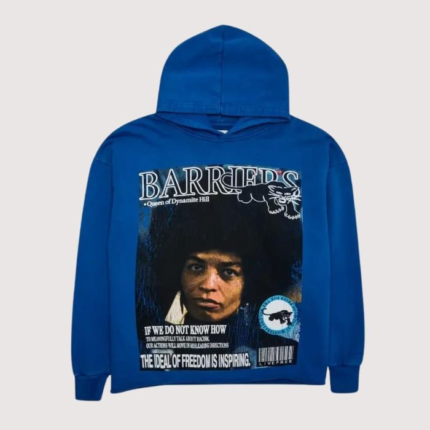 Barriers Angela Davis Queen Hoodie Blue